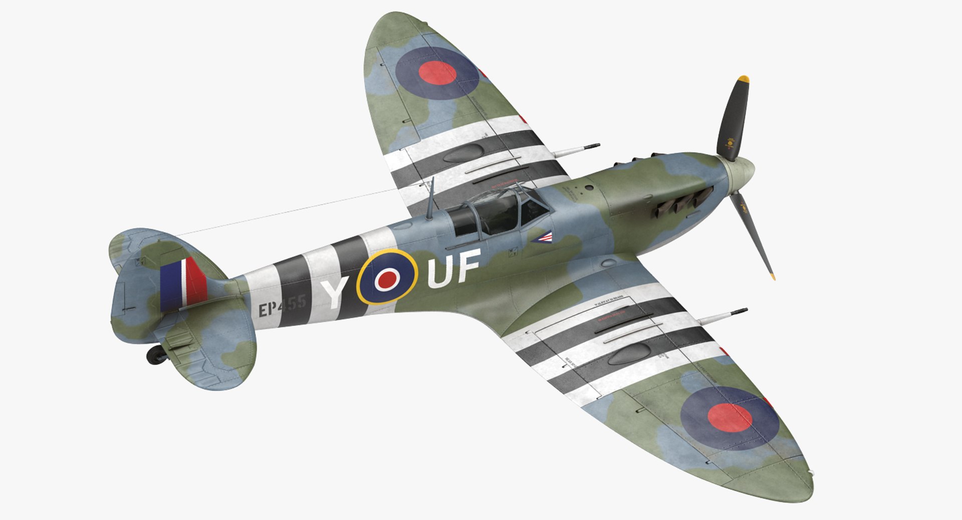Royal Air Force Fighter Supermarine Spitfire LF Mk IX 3D model preview