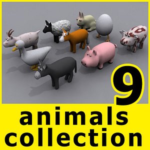 3d farm animals model