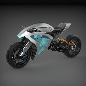Scifi moto Sport Bike tech motorcycle futuristic concept turbos Fantasy future 3D model