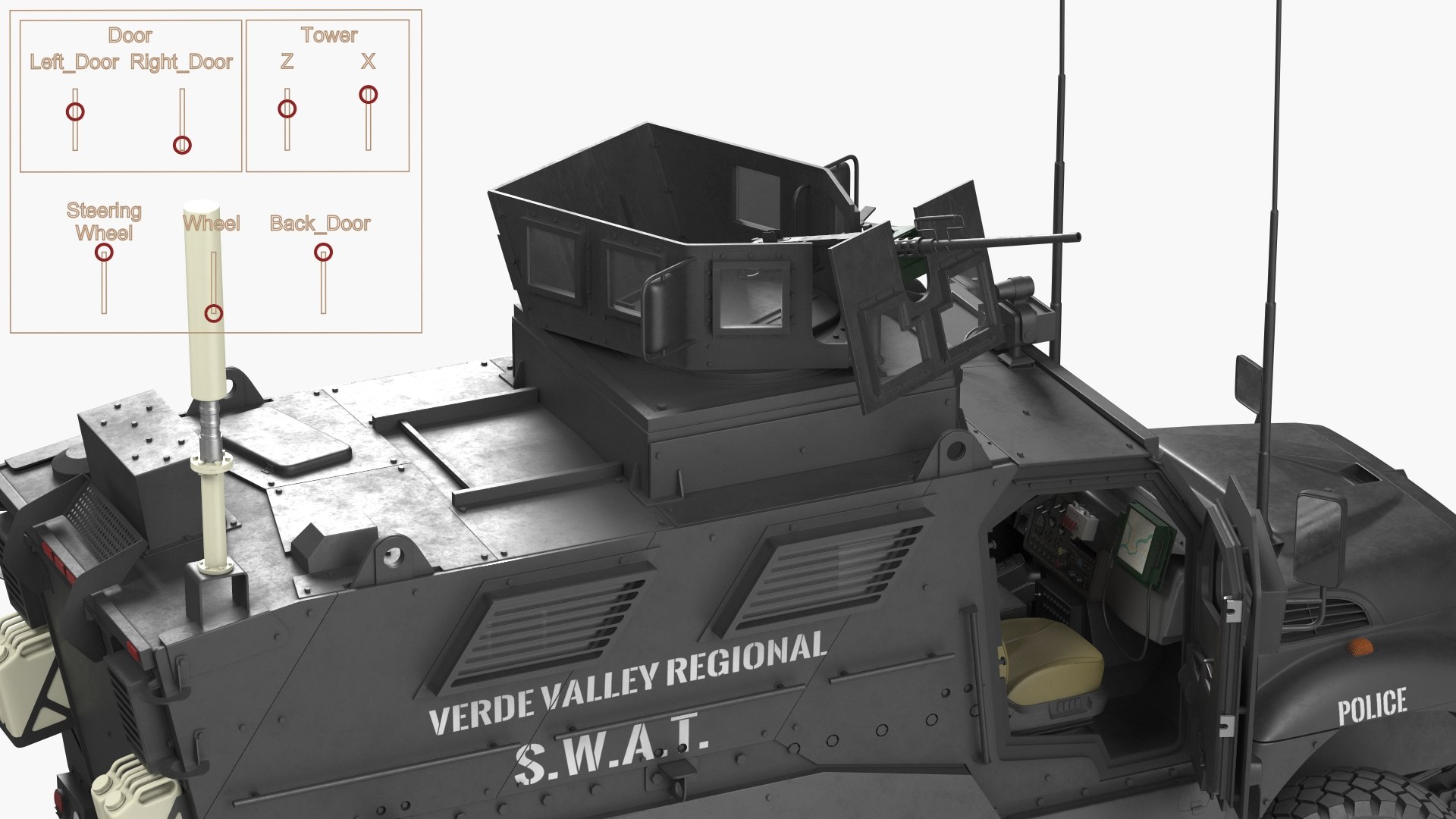 SWAT Vehicle International MaxxPro Rigged 3D https://p.turbosquid.com/ts-thumb/gV/YjWBfC/89/swatvehicleinternationalmaxxproriggedvray3dmodel028/jpg/1669590488/1920x1080/fit_q87/f5f78987f7a033537409e03a4454bb84af81fc84/swatvehicleinternationalmaxxproriggedvray3dmodel028.jpg