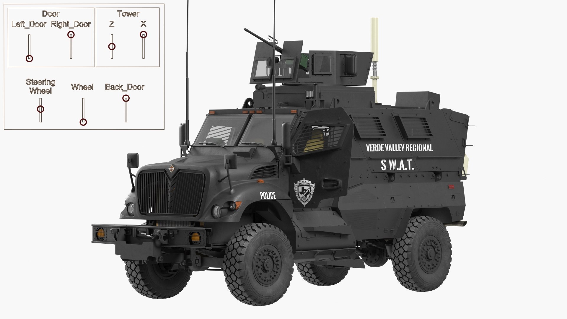 SWAT Vehicle International MaxxPro Rigged 3D https://p.turbosquid.com/ts-thumb/gV/YjWBfC/Bv/swatvehicleinternationalmaxxproriggedvray3dmodel026/jpg/1669590480/1920x1080/fit_q87/51fd3517eaecf9e949f722c4318d7ee079f743b4/swatvehicleinternationalmaxxproriggedvray3dmodel026.jpg