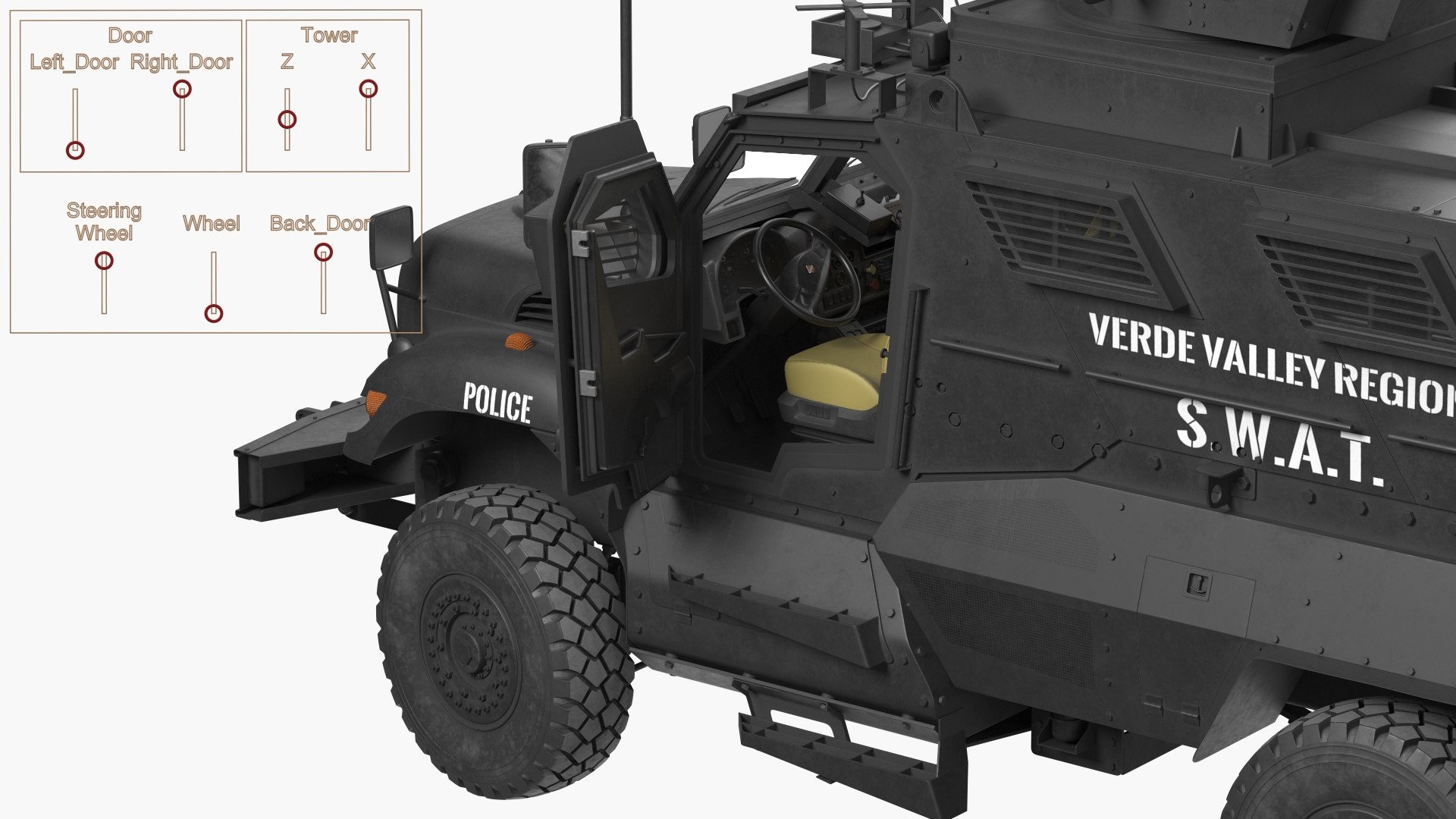 SWAT Vehicle International MaxxPro Rigged 3D https://p.turbosquid.com/ts-thumb/gV/YjWBfC/qM/swatvehicleinternationalmaxxproriggedvray3dmodel027/jpg/1669590485/1920x1080/fit_q87/948ef11295c9287c9a9090dc36be19ebd6c8784c/swatvehicleinternationalmaxxproriggedvray3dmodel027.jpg