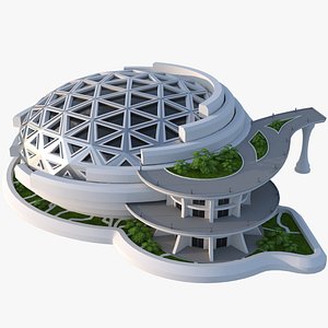 3D Sci-Fi Futuristic Building Concept 10 model