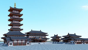 3D Chinese Building 26 model
