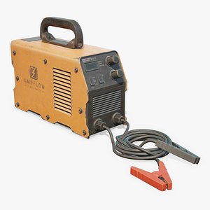 Old Car Battery Charger 5 Color Options - PBR Game Ready Low-poly