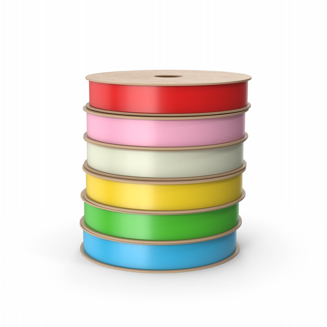 3D Ribbon Reels Model - TurboSquid 2096190