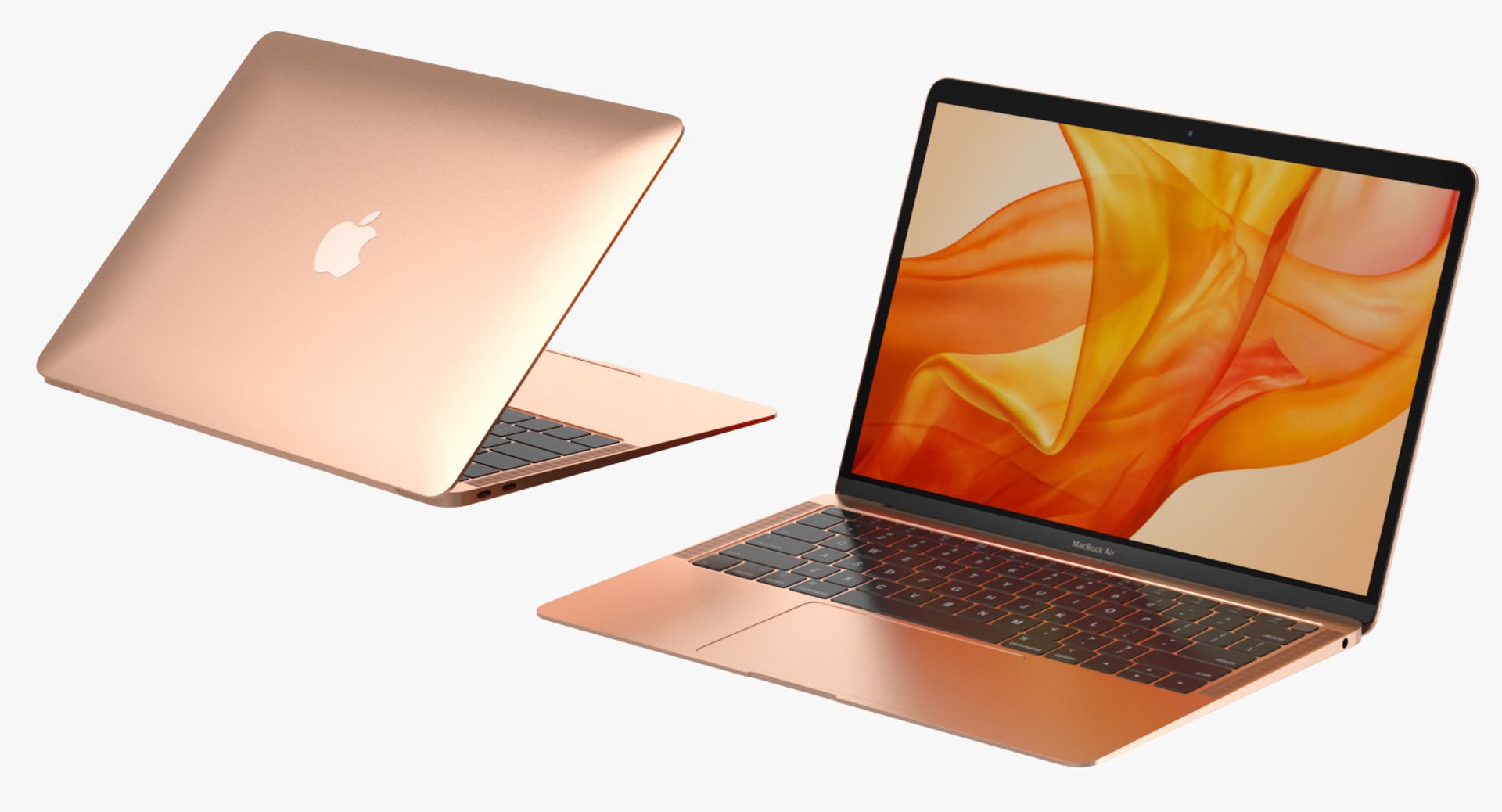 3D Model Macbook Air Gold - TurboSquid 1380934