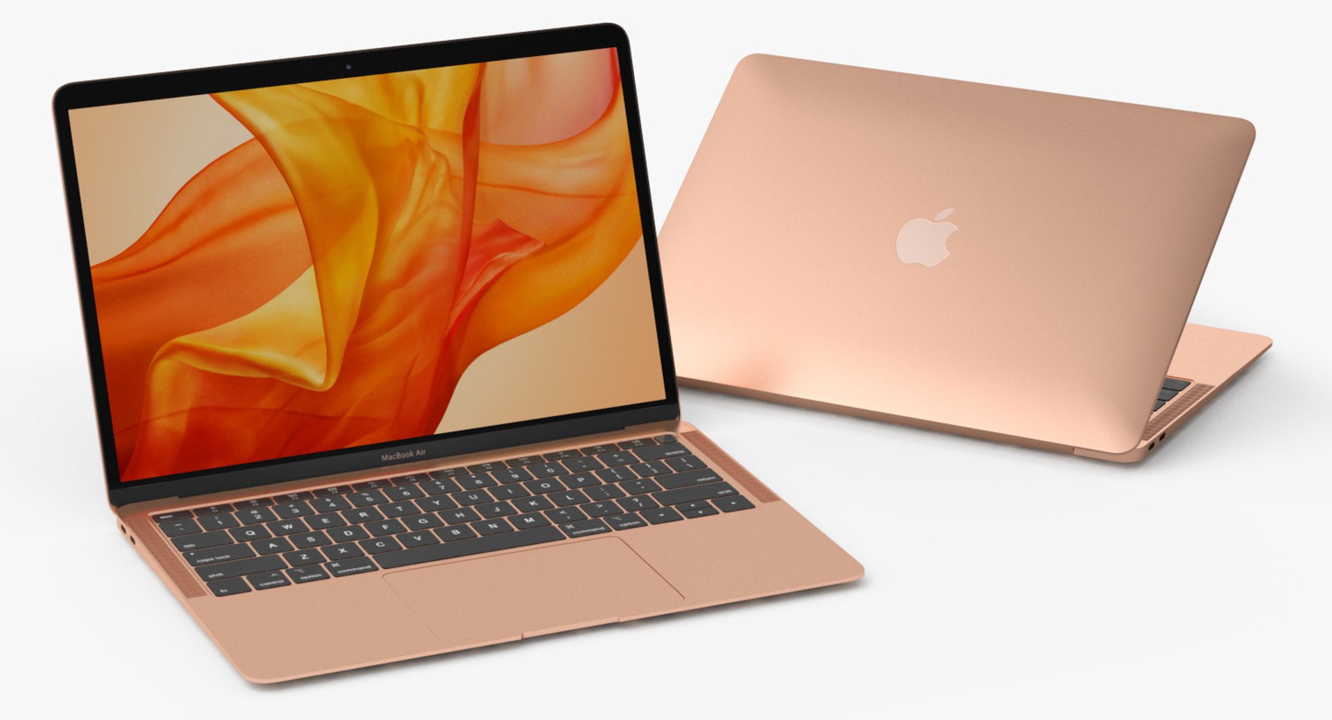 3D Model Macbook Air Gold - TurboSquid 1380934