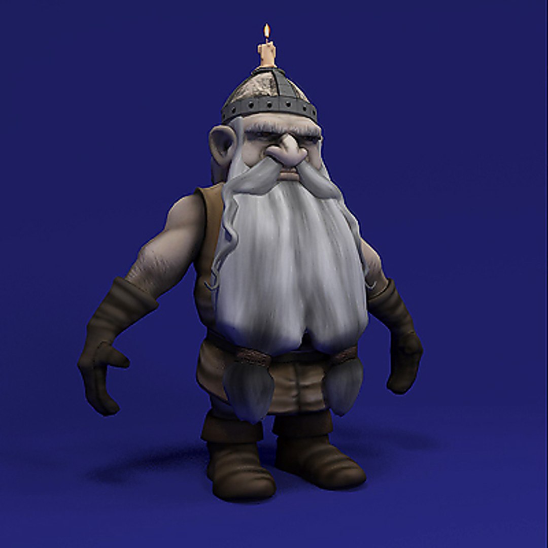 3d Dwarf Fairy Tale Model