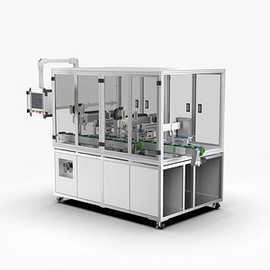 Automatic Small Square Battery Shelling Machine 3D model