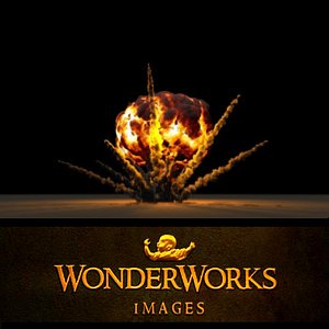 explosion afterburn particle 3d model