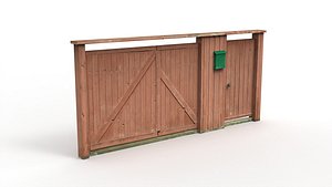 Wooden gate 3D