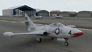 3D f9f navy jet panther model