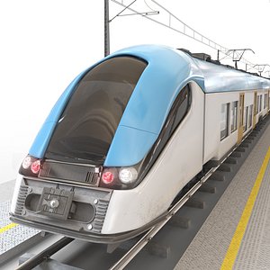 3D train railroad model