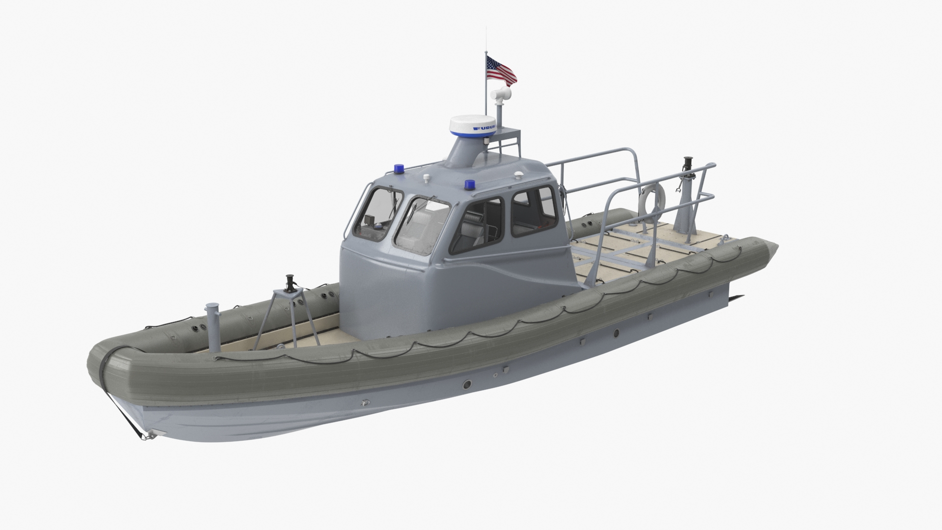 3D American Military Inflatable Assault Boat Rigged - TurboSquid 2449681