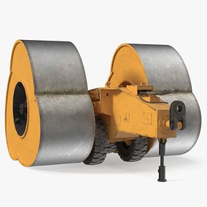 Impact Compactor Roller Dirty Rigged model