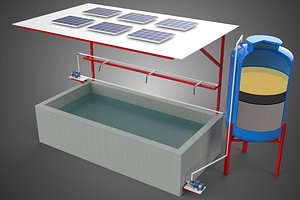 SOLAR CELL RECIRCULATION PUMP WATER FILTER FISH POND AQUACULTURE TYPE 16