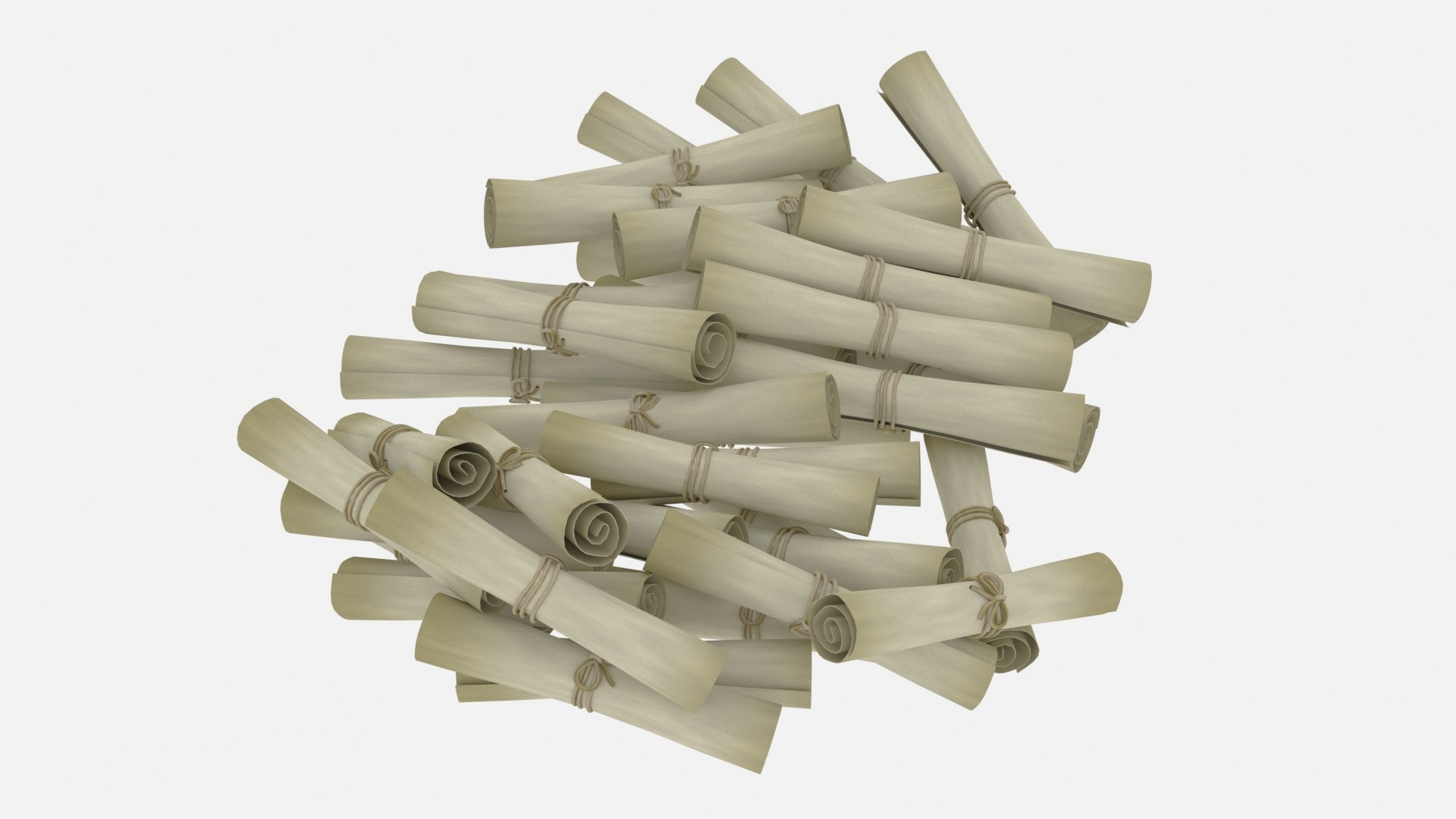 Paper Scrolls Pile 3D Model - TurboSquid 2054142