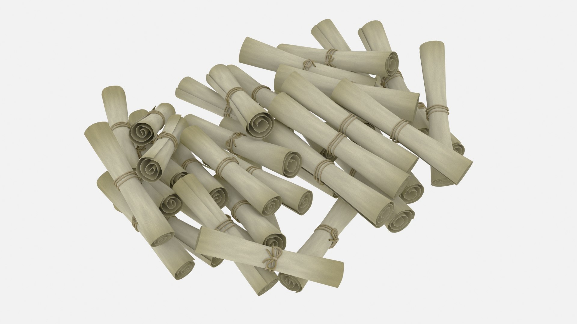 Paper Scrolls Pile 3D Model - TurboSquid 2054142