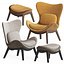 Calligaris Lazy Fotel &amp; Pufa Zestaw