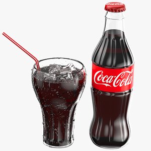 Soda Glass Bottle And Cup