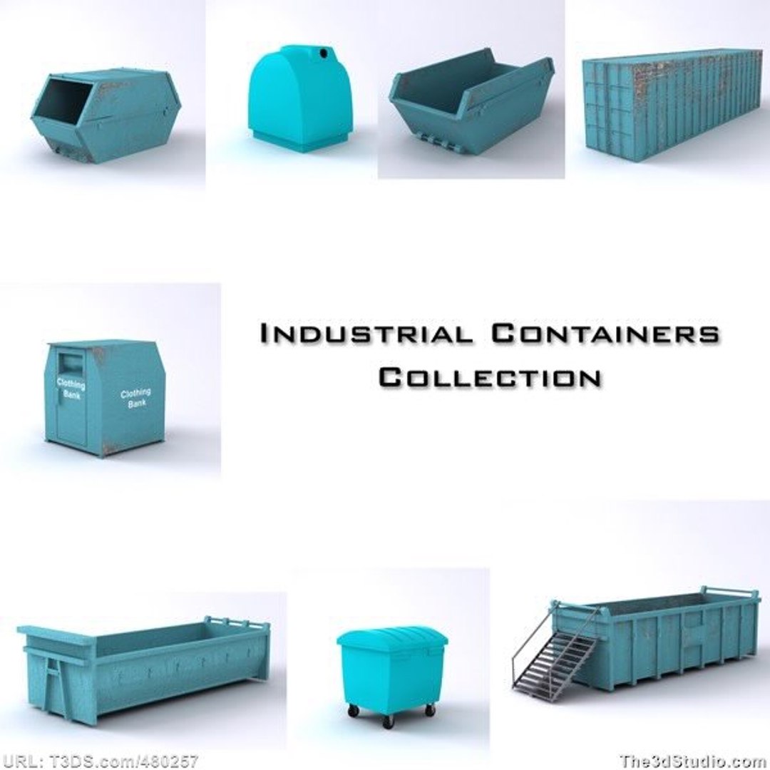 Industrial Containers 3d Model