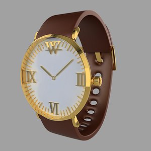 Simple Gold Watch 3D model