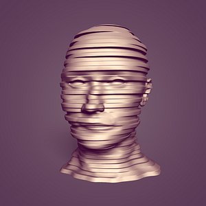 Abstract Man Bust -- Ready for 3D Printing model