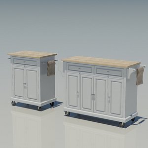 3d kitchen cabinet island