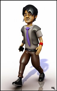 3d model walk cycle