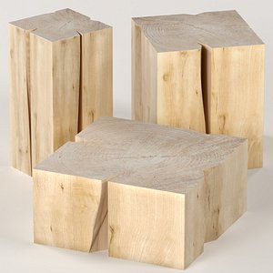 3D model coffee table stump