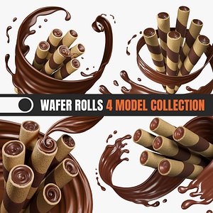 Chocolate Wafer Rolls 4 Model Collection