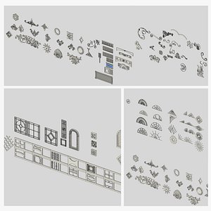 Plaster Molding Decorations 3D model