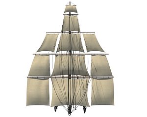 sailing ship mast 3D model