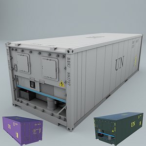 3D model iso refrigerated container