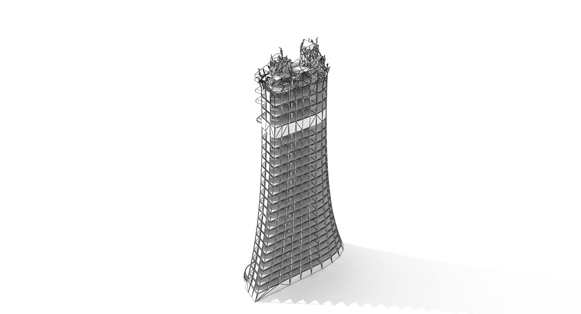 3d Sci Fi Futuristic Building Model