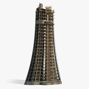 3d sci fi futuristic building model