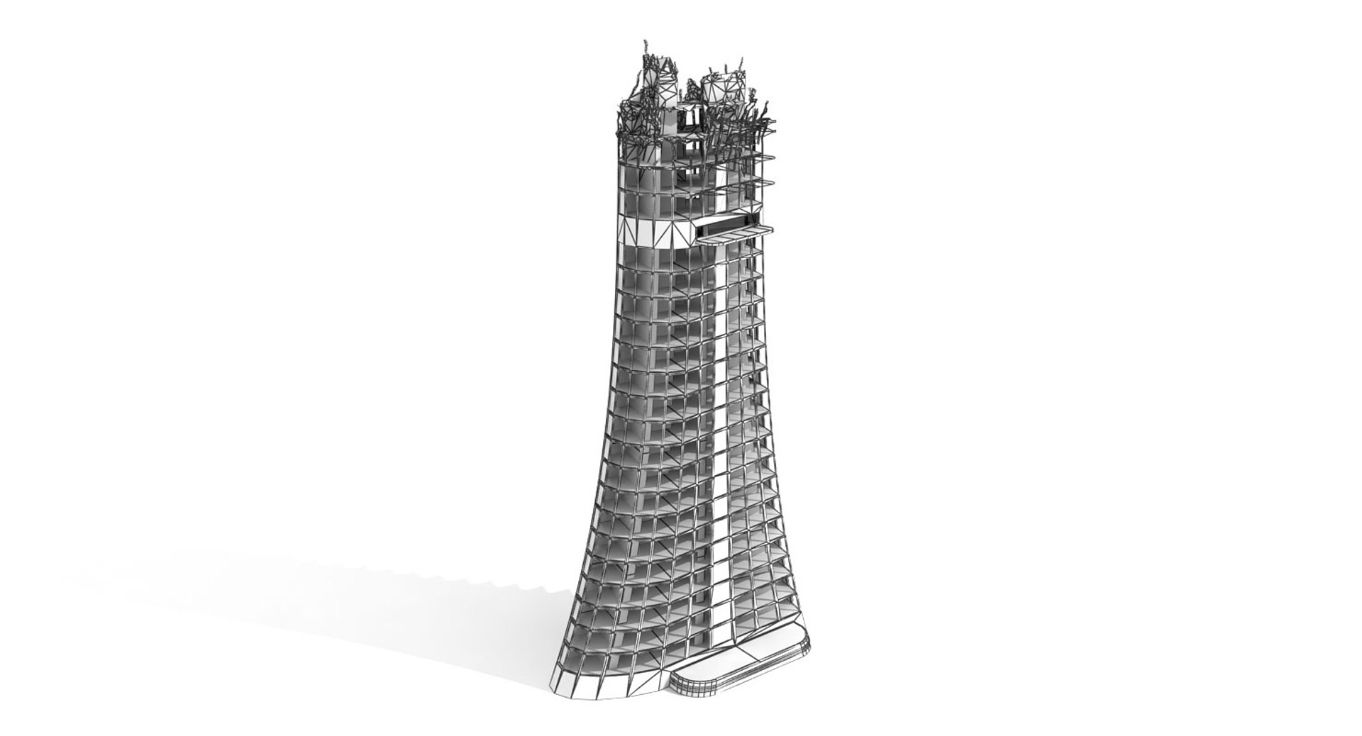 3d Sci Fi Futuristic Building Model