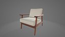 Mid Century Modern Wooden Lounge Armchair