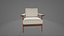 Drewniany fotel wypoczynkowy w stylu Mid Century Modern