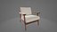 Drewniany fotel wypoczynkowy w stylu Mid Century Modern