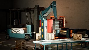 3D Industrial Machinery 20 Assets model