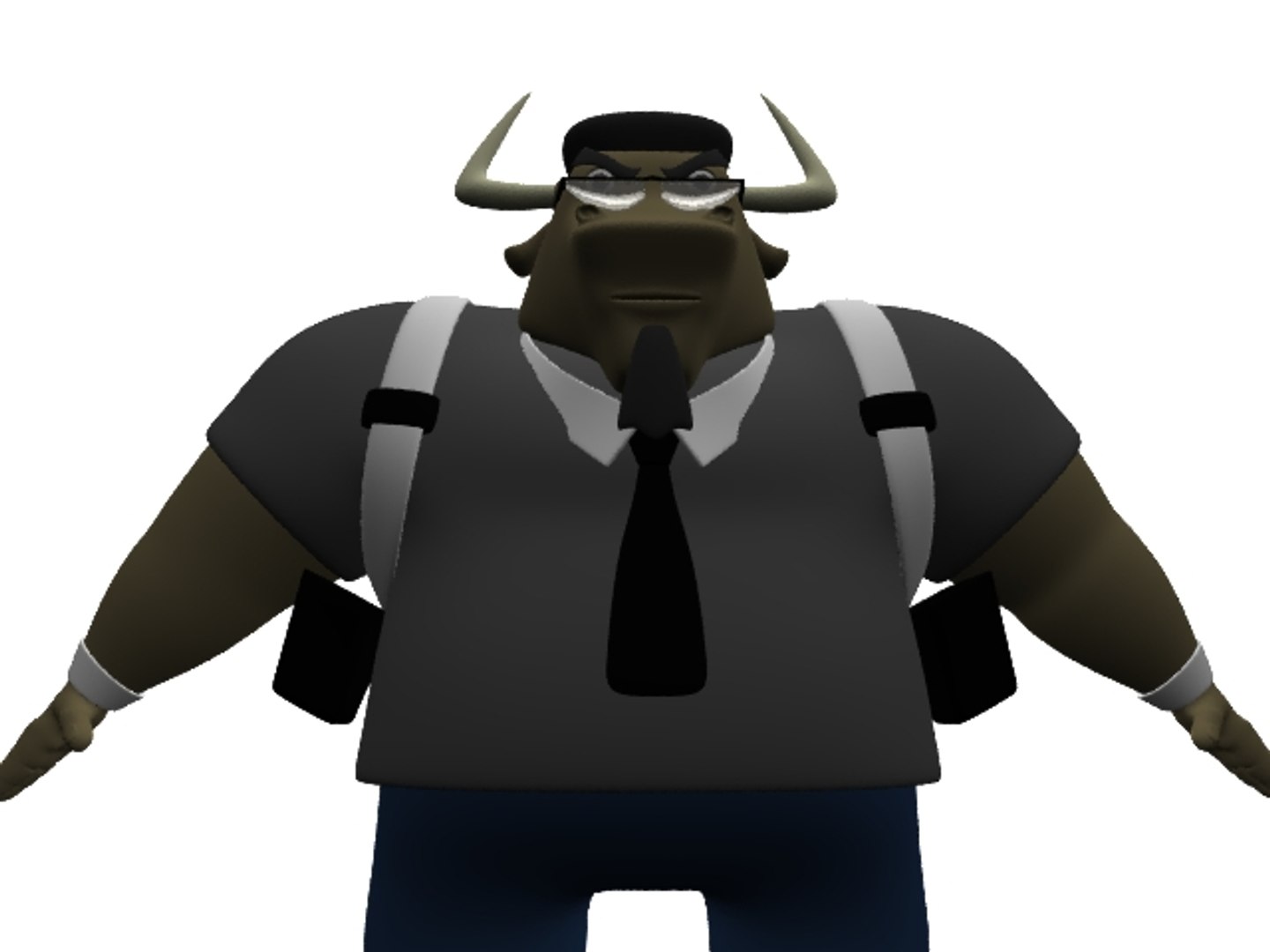 3d Bull Man