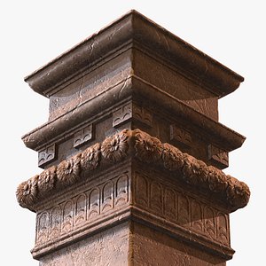 Column - Game Ready low-poly 3D model 3D model