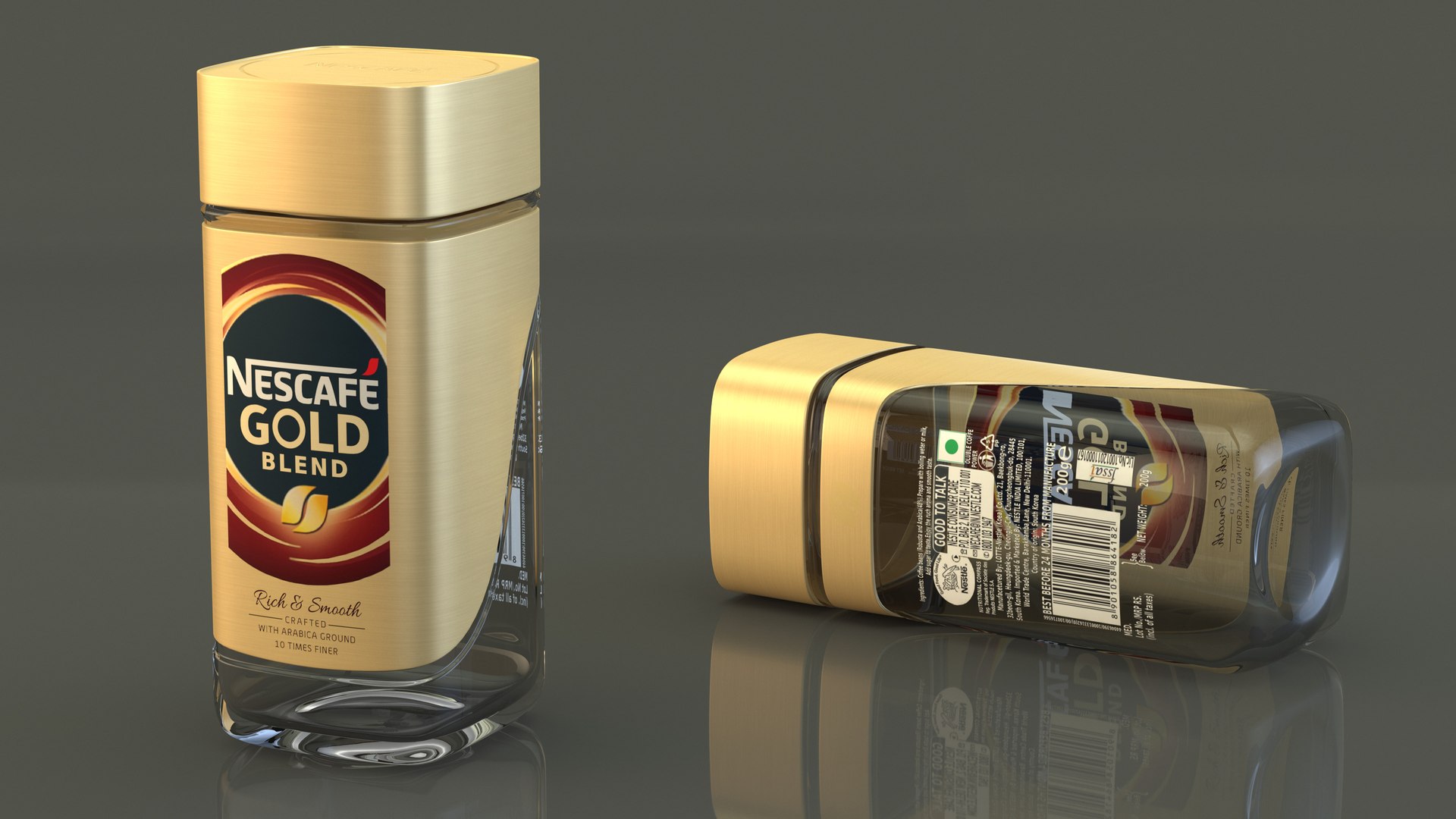 3D Empty Nescafe Gold 200g Jar Model TurboSquid 2146932