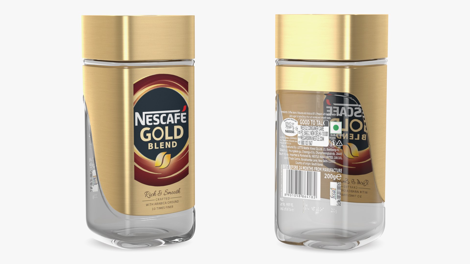 3D Empty Nescafe Gold 200g Jar Model TurboSquid 2146932
