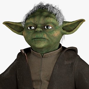 3D Yoda RIGGED model