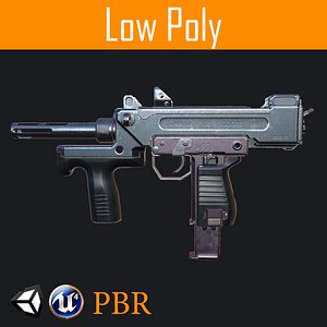 3D tommy-gun pbr