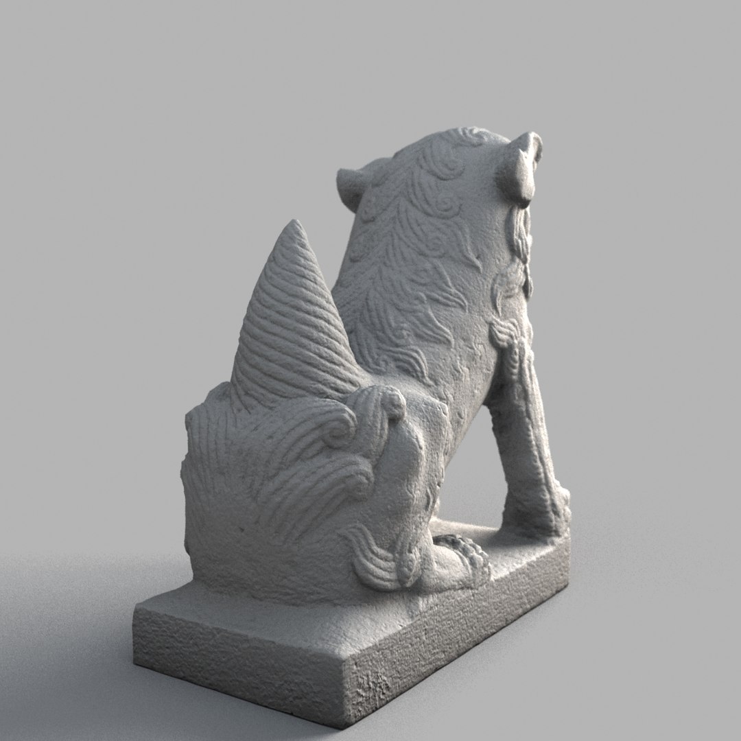 3D Lion-statue-011m Lion Sculpture - TurboSquid 1288380