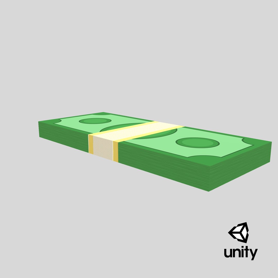3D Stack Of Cartoon Money Bills Low Poly V1 Model - TurboSquid 2012617